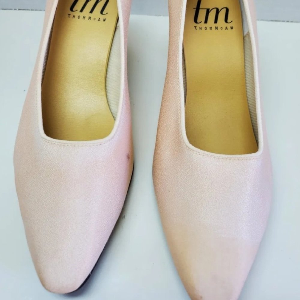 Satin Dyed Blush Pink Heels